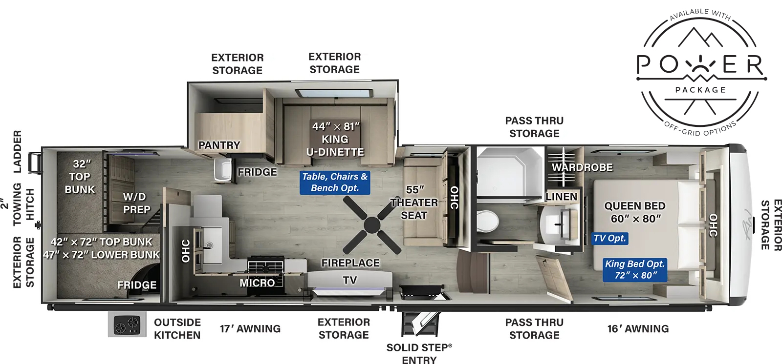 Rockwood Signature Fifth Wheels R374DBH Floorplan